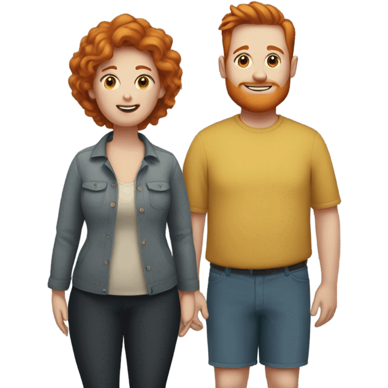 Fat girl with ginger dude emoji