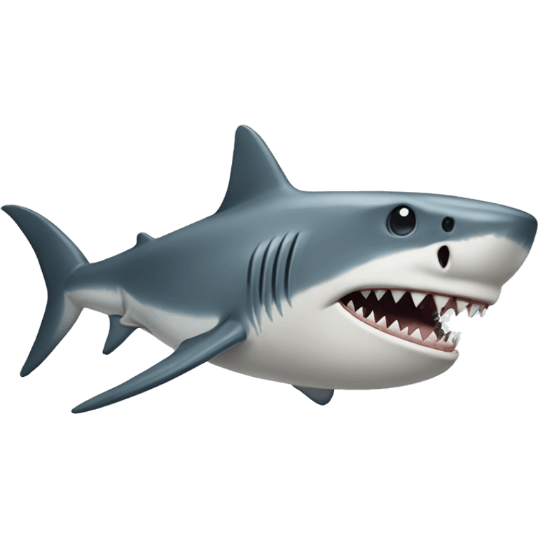 shark with a bone in a mouth emoji