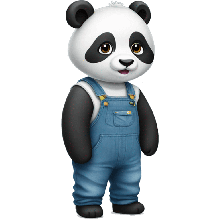 Panda in overalls emoji