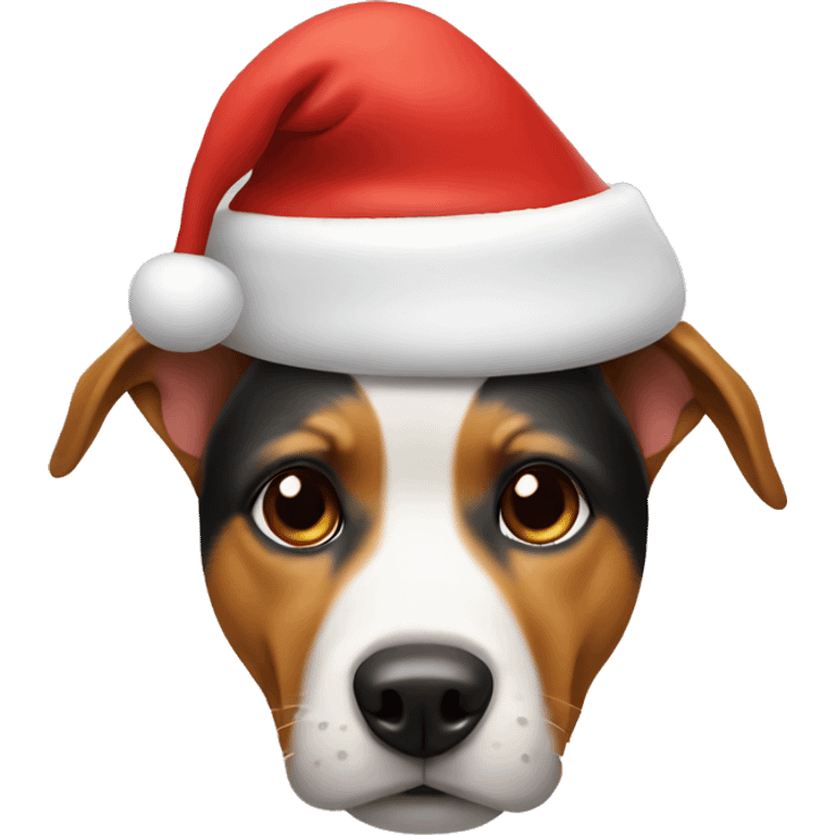 Dog with Santa hat emoji