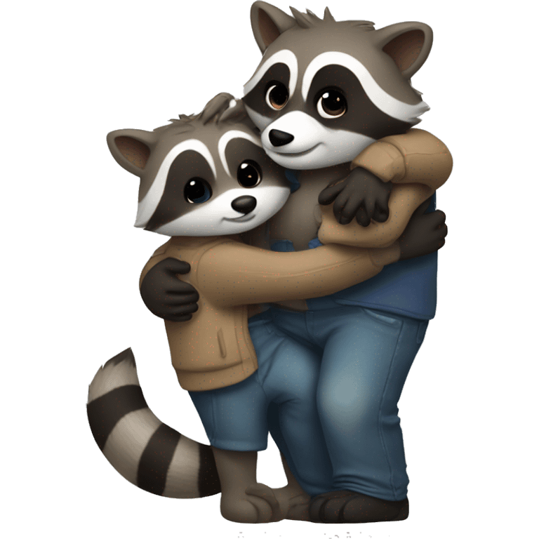 hug a raccoon emoji