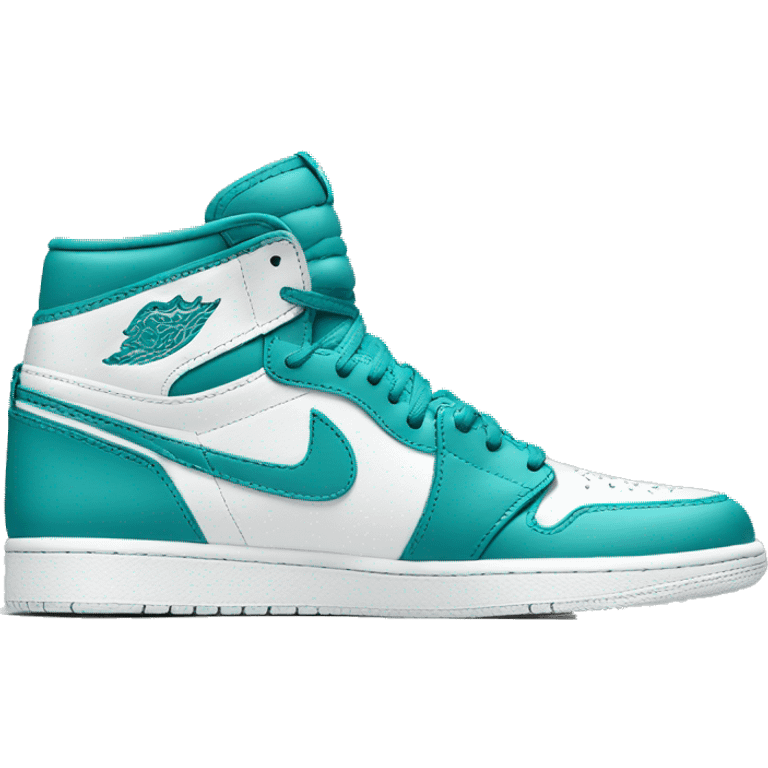 Jordan 1 teal blue and white  emoji