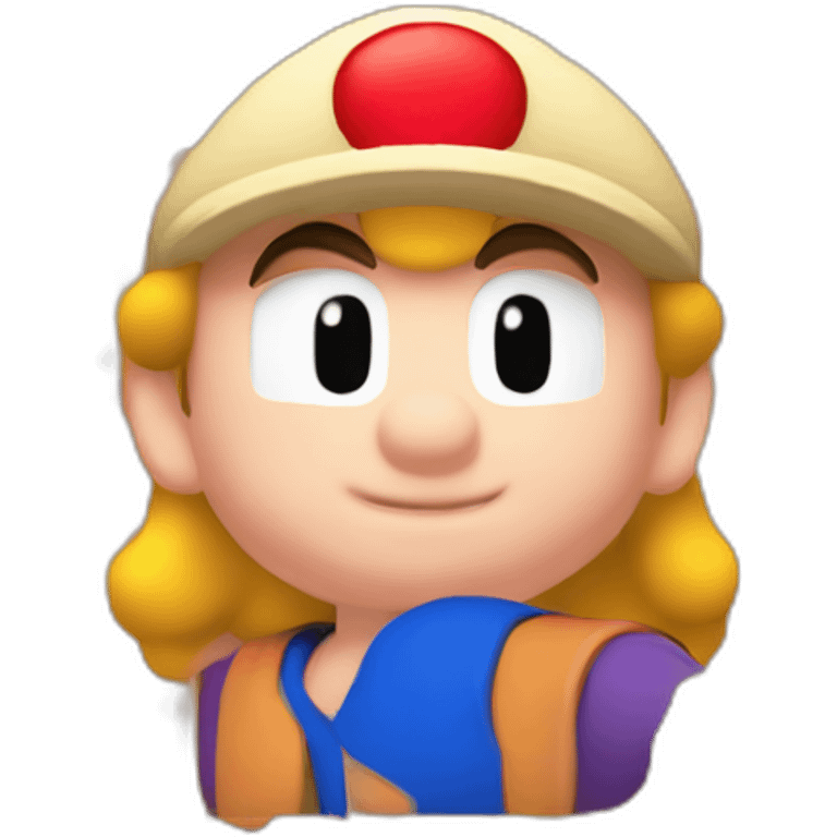 Mario qui embrasse peach emoji