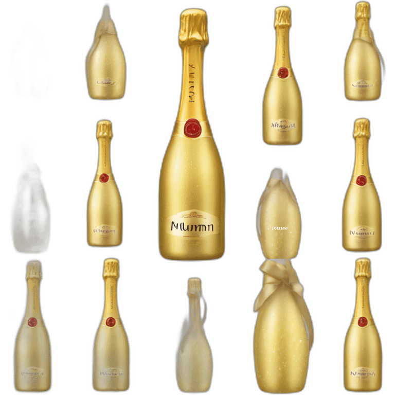 bottle of champagne mumm emoji