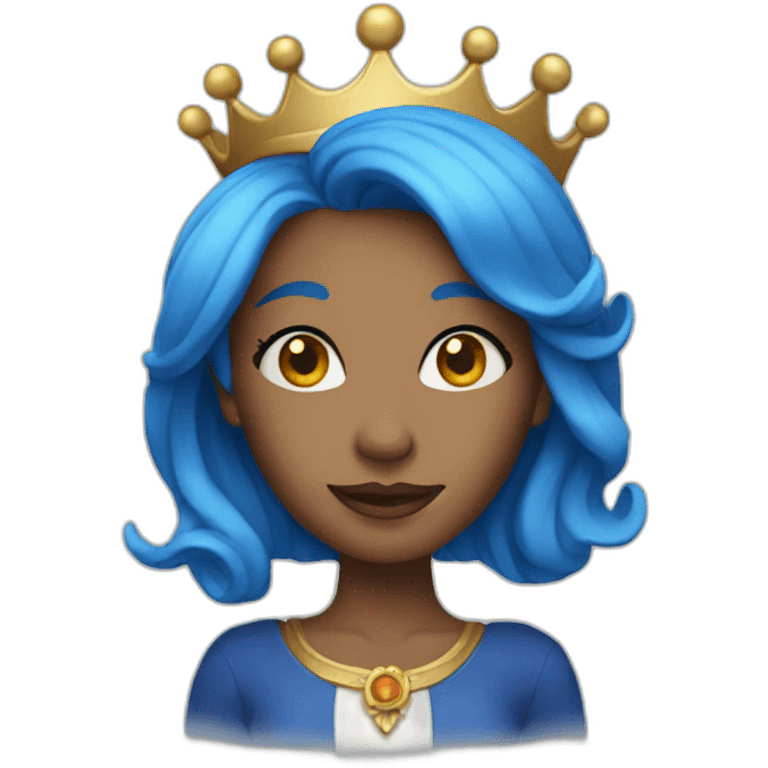 queen with blue hair emoji