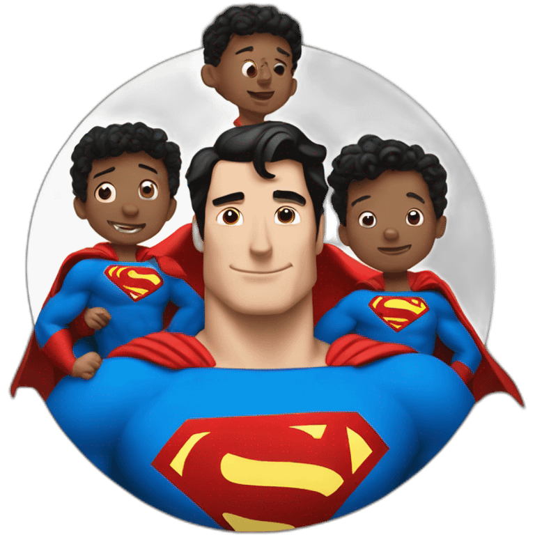 superman with two sons emoji