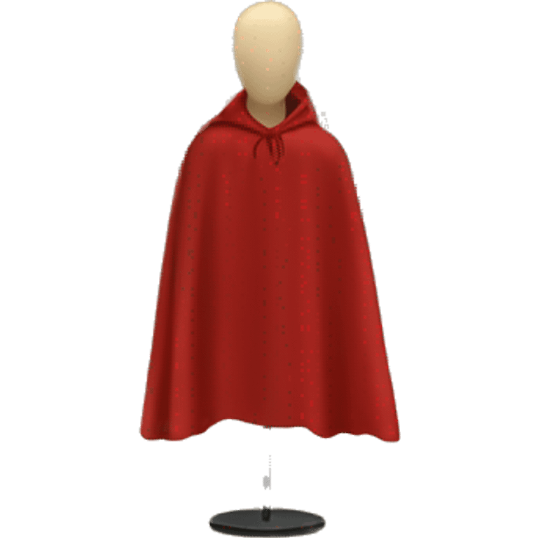 faceless beige mannequin red cape emoji