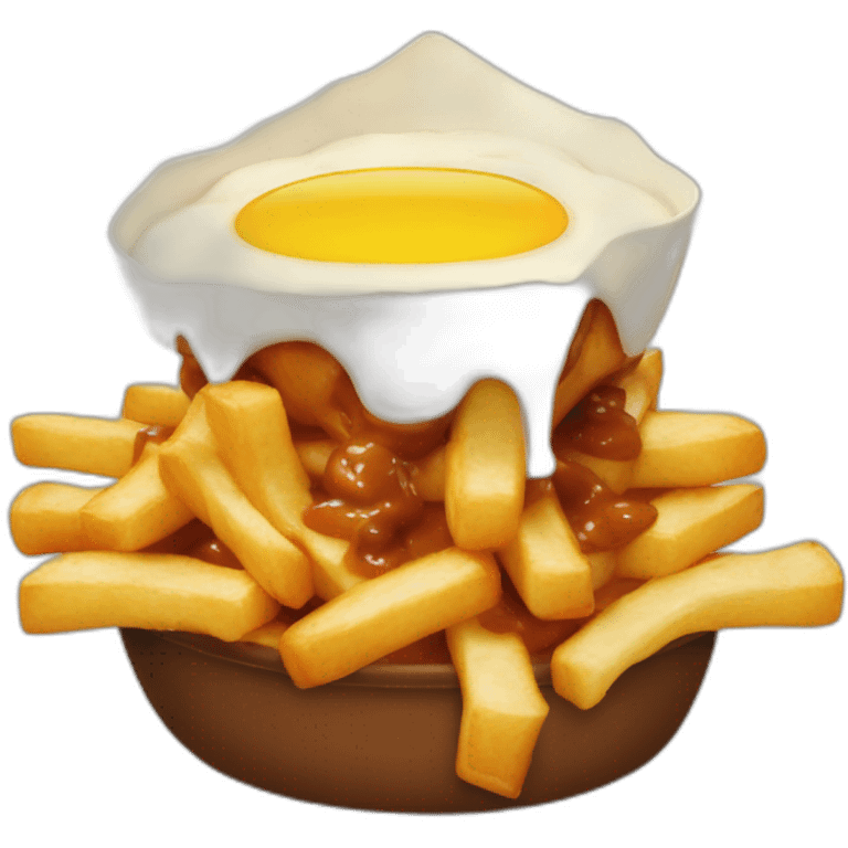 Poutine qui souleve un oursons emoji