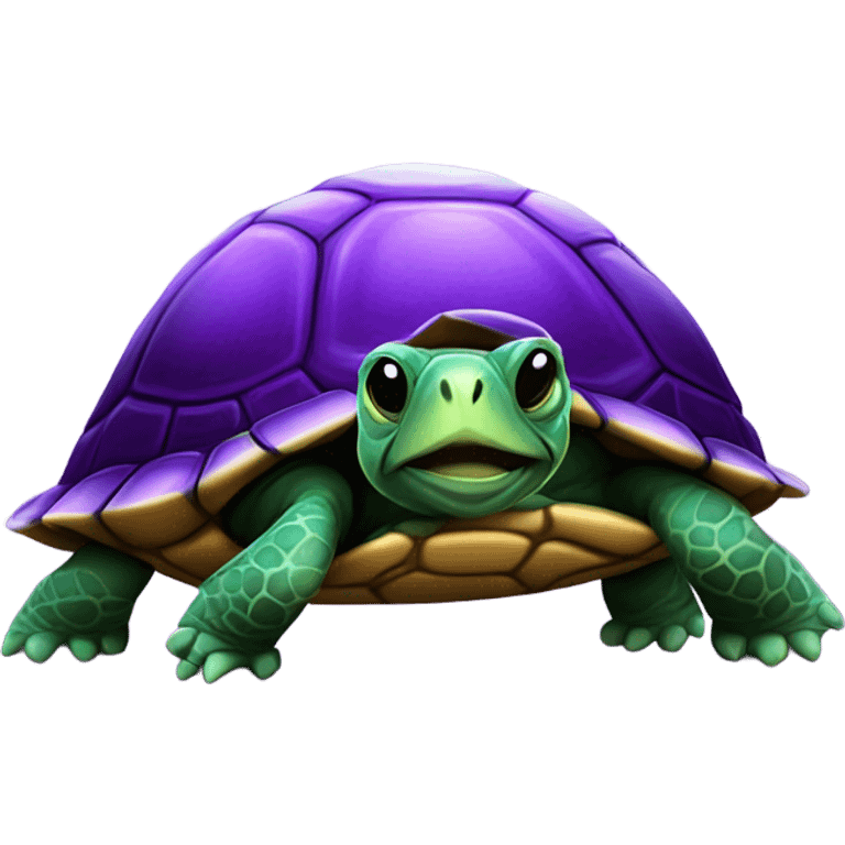 Glowing turtle purple emoji