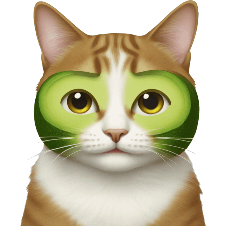 cat with avocado  emoji