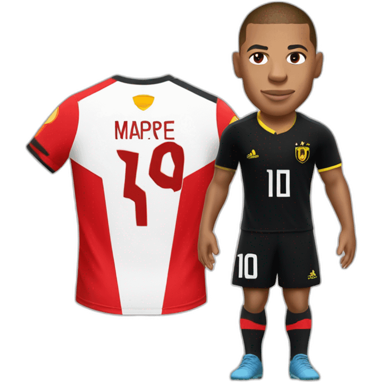 Mbappe avec le maillot de la Belgique emoji