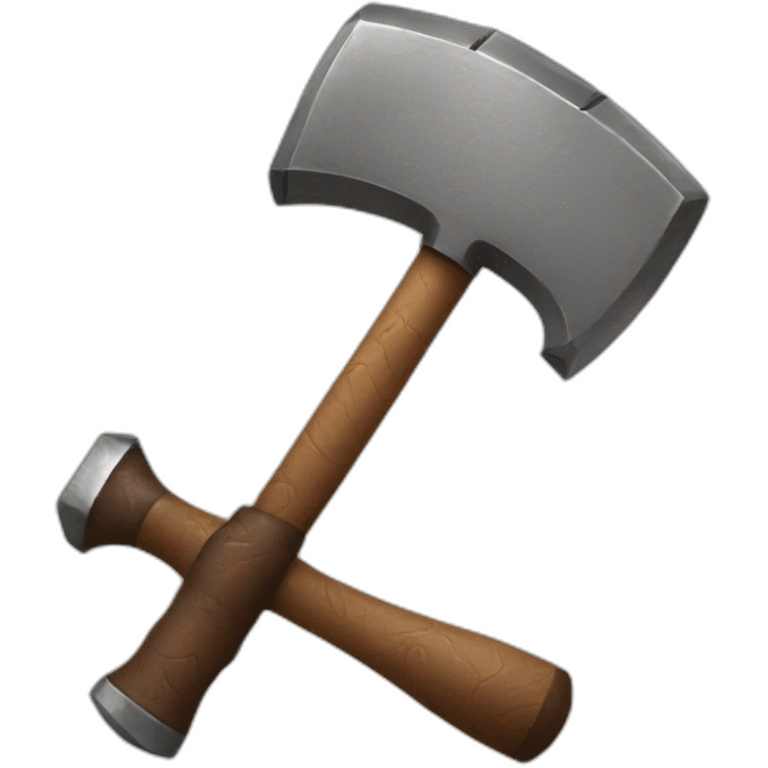 Mad hammer with angry face on hammer emoji