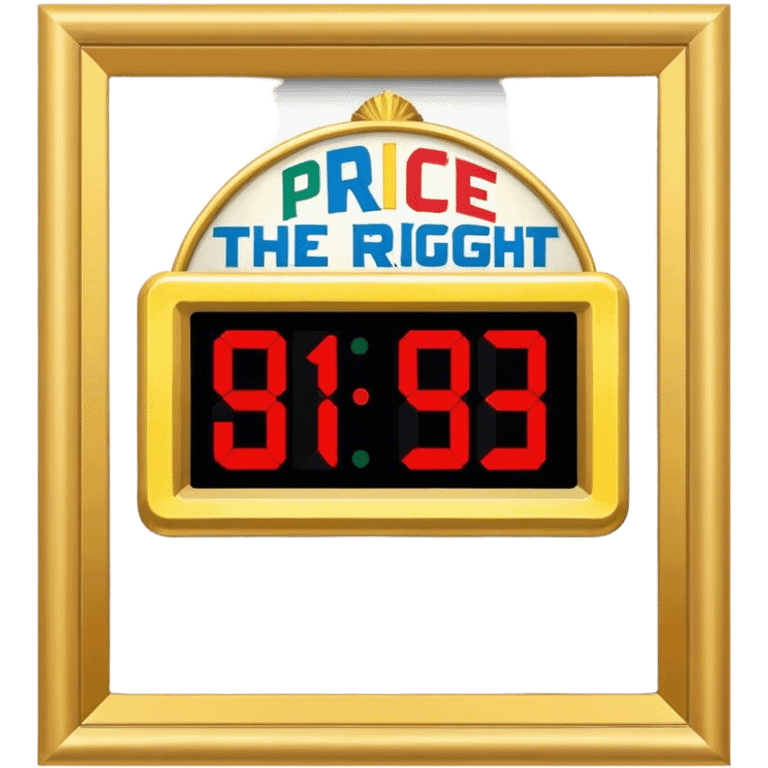 ‘the price is right’ number display frame emoji