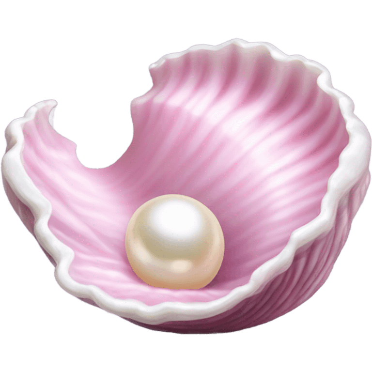 Pink clam with pearl emoji