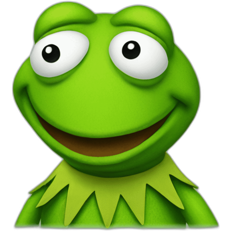 anxious kermit the frog emoji