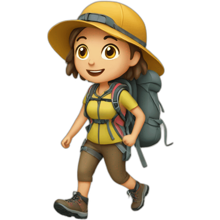 Hiking girl emoji