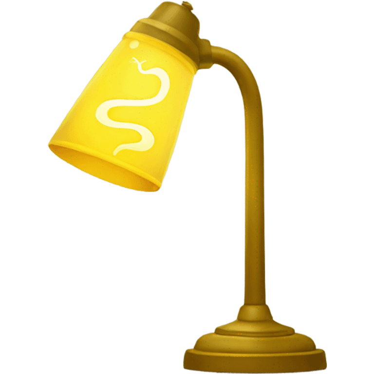 dendera snake yellow light in lamp glass  emoji