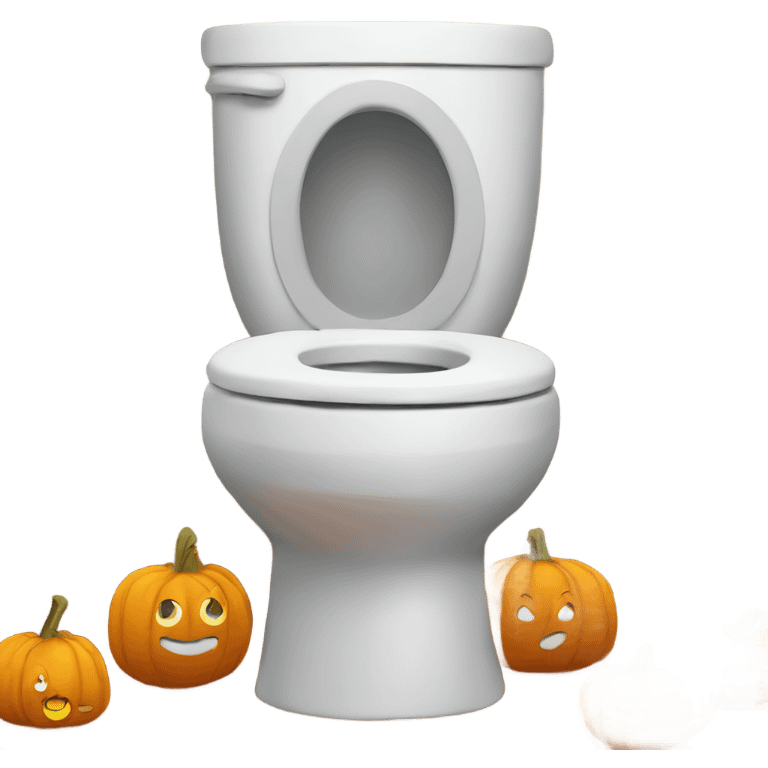 Pumpkin toilet emoji