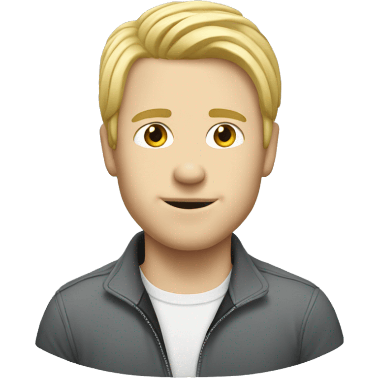 a guy who have blonde hair and uses a formula car  emoji