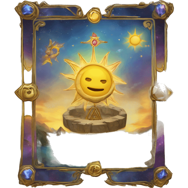 Créer une carte de Tarot Emoji XIX ARCAN soleil emoji