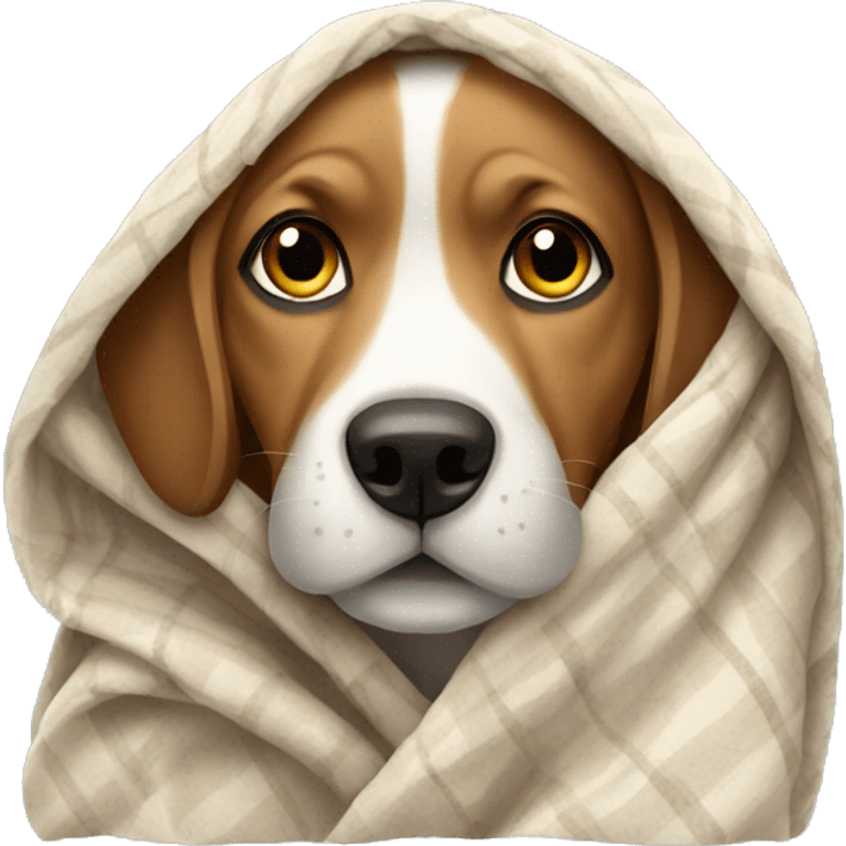 dog wearing blanket  emoji