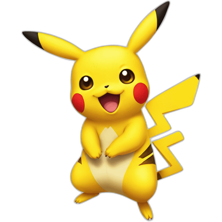 Pikachu playing vidéo game emoji