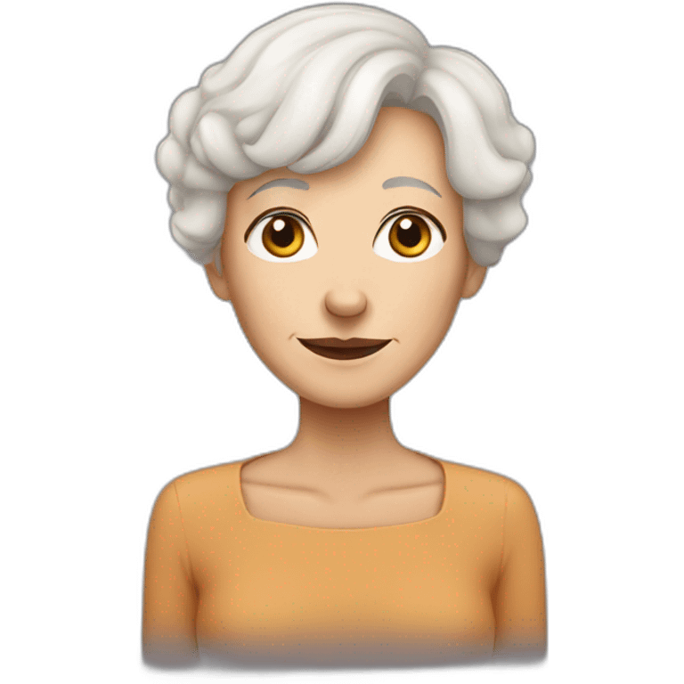 skinny old white lady with short hair and Rhodesian Ridgeback emoji