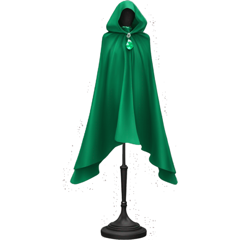 faceless mannequin flapping emerald gemstone cape emoji