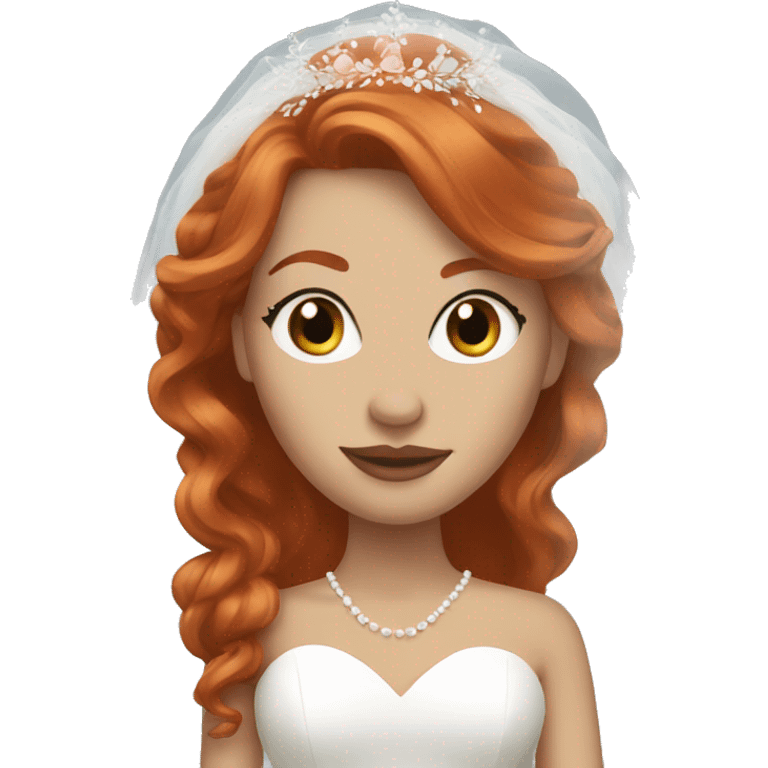 Redhead white bride emoji