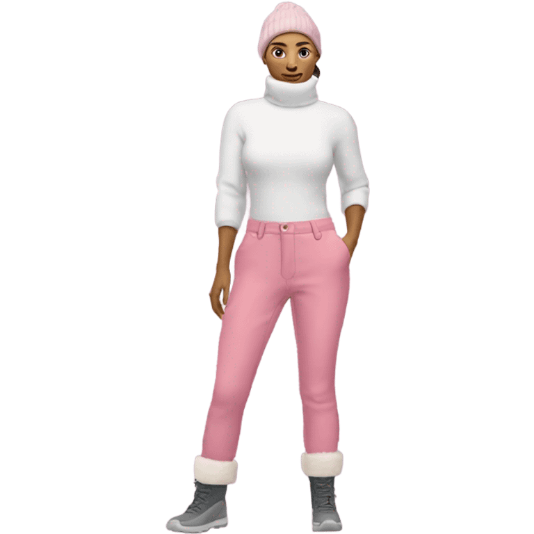 Pink Winter pants emoji