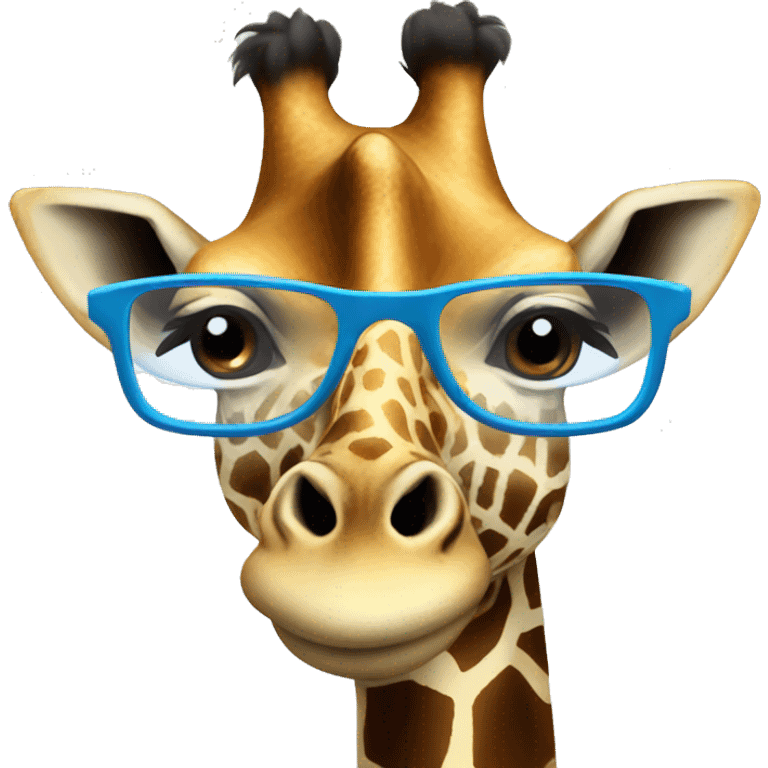 giraffe with glasses emoji