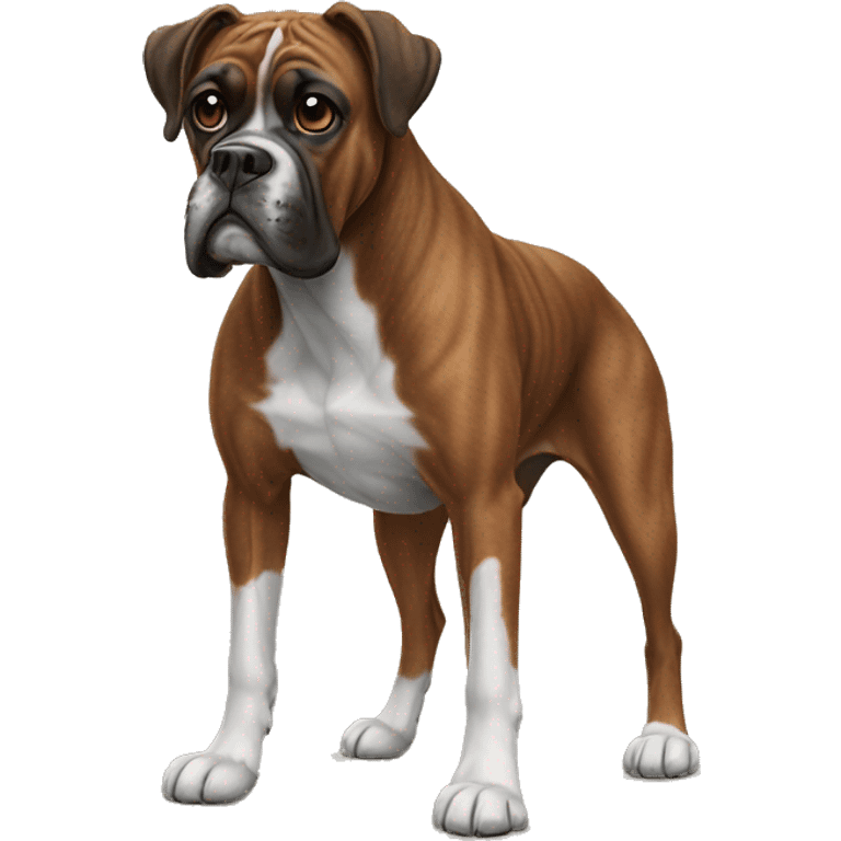 A brindle boxer dog emoji