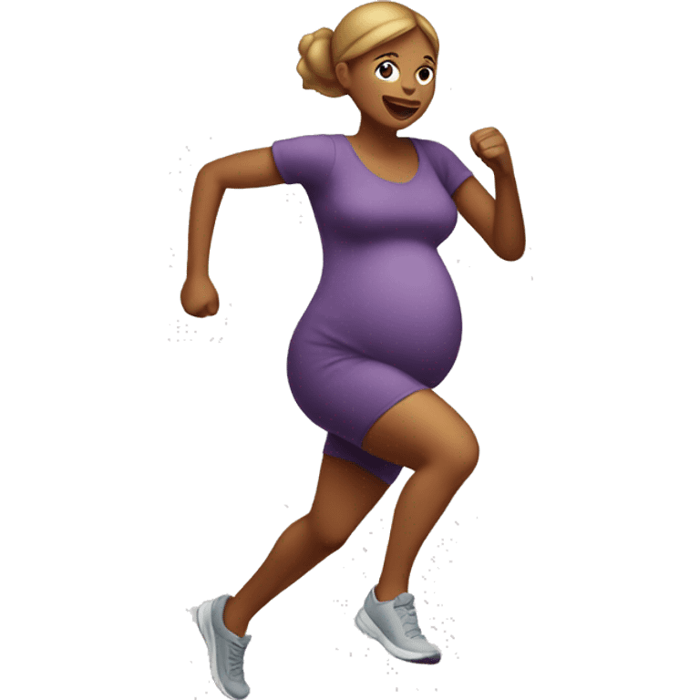 Pregnant woman running emoji