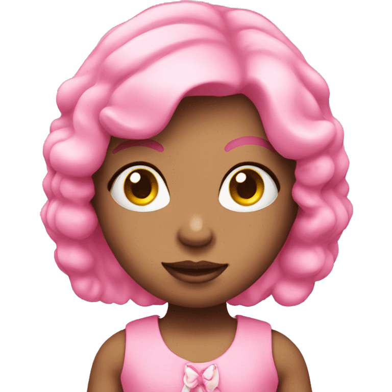 Pink doll emoji