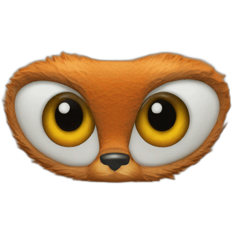 fox eyes, 3d, plastic texture emoji