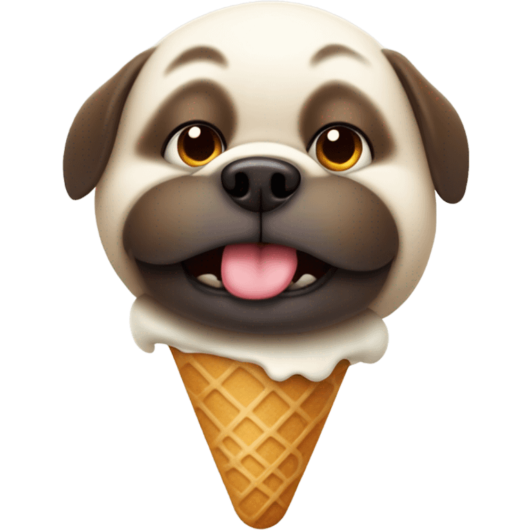 fat dog ice scream emoji