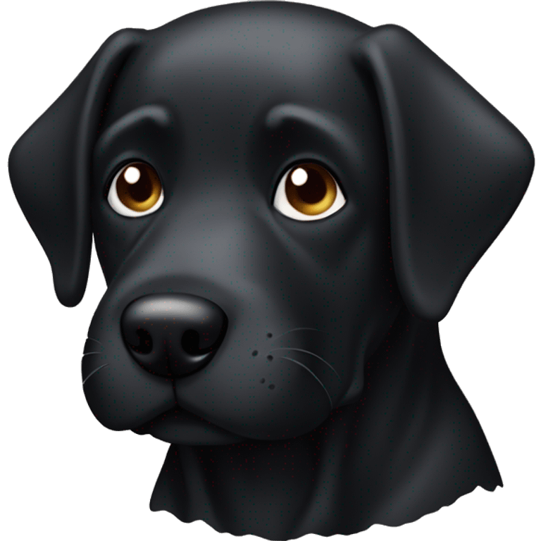 black dog pooping emoji