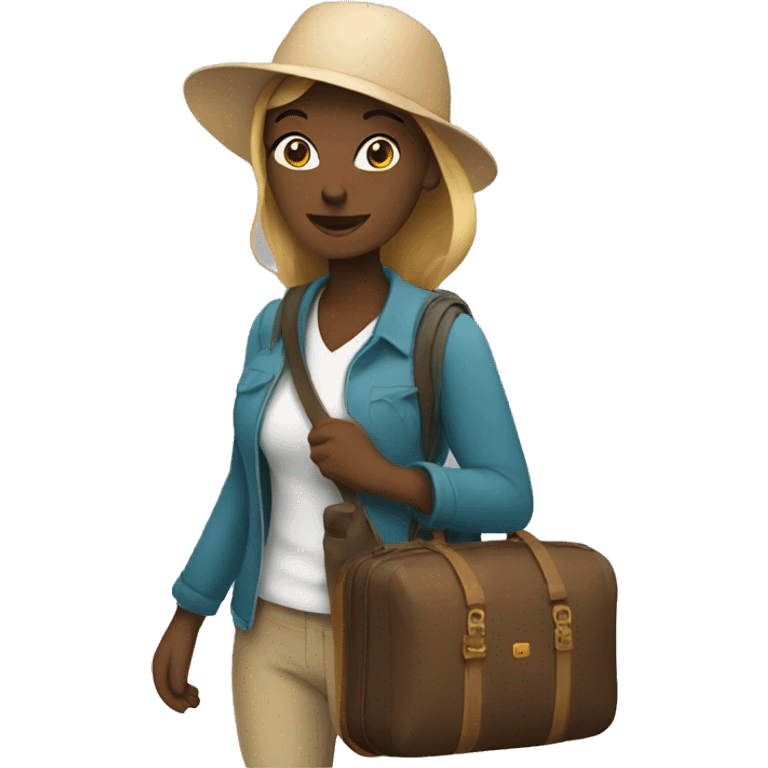 women traveler emoji