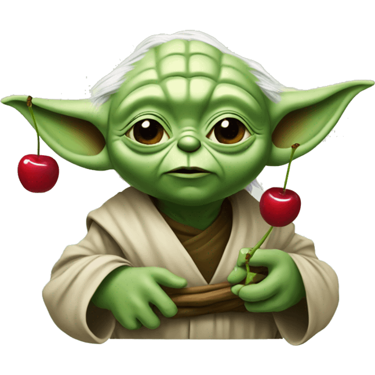 yoda with cherry emoji