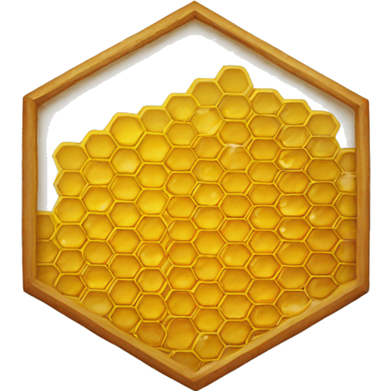 A honey comb in a perfect hexagon emoji