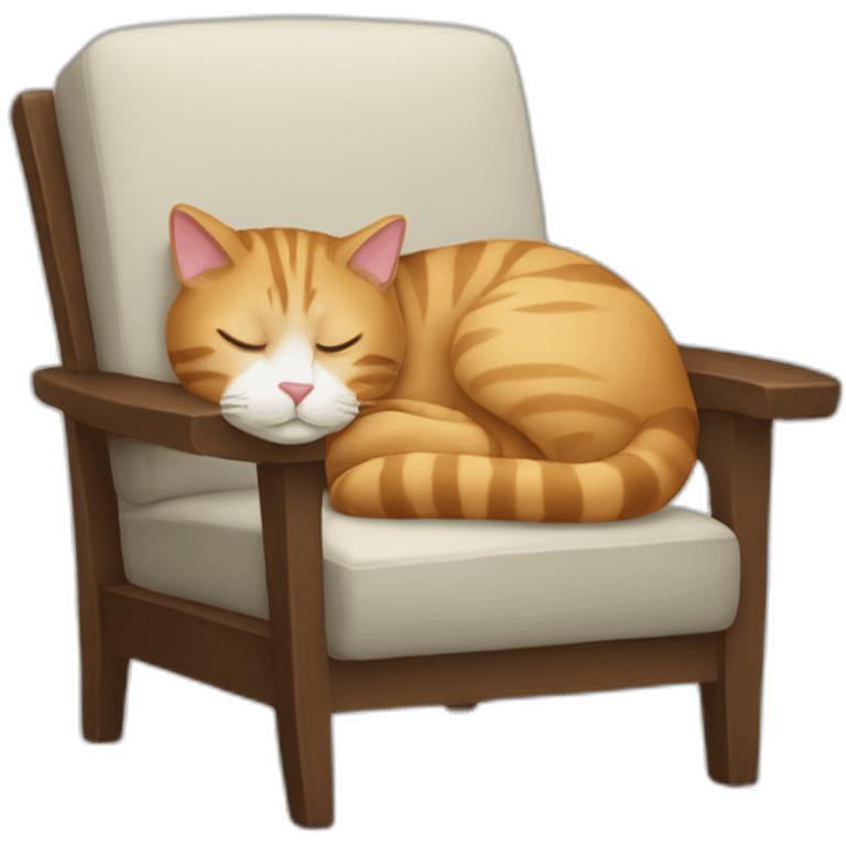 cat sleeping on a chair emoji