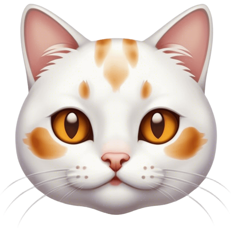 Cat blanco con café  emoji