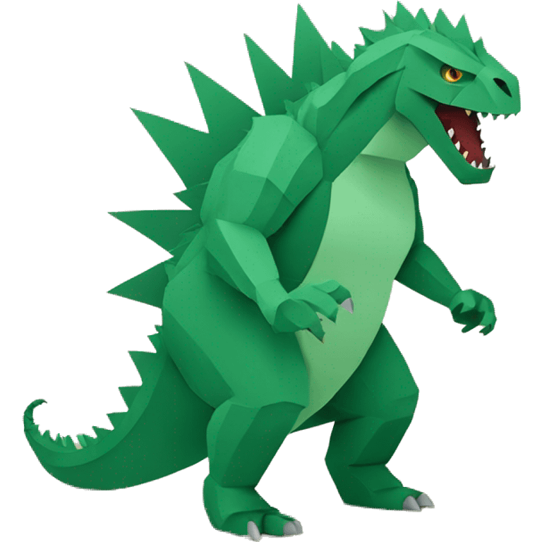 paper colored paper godzilla emoji