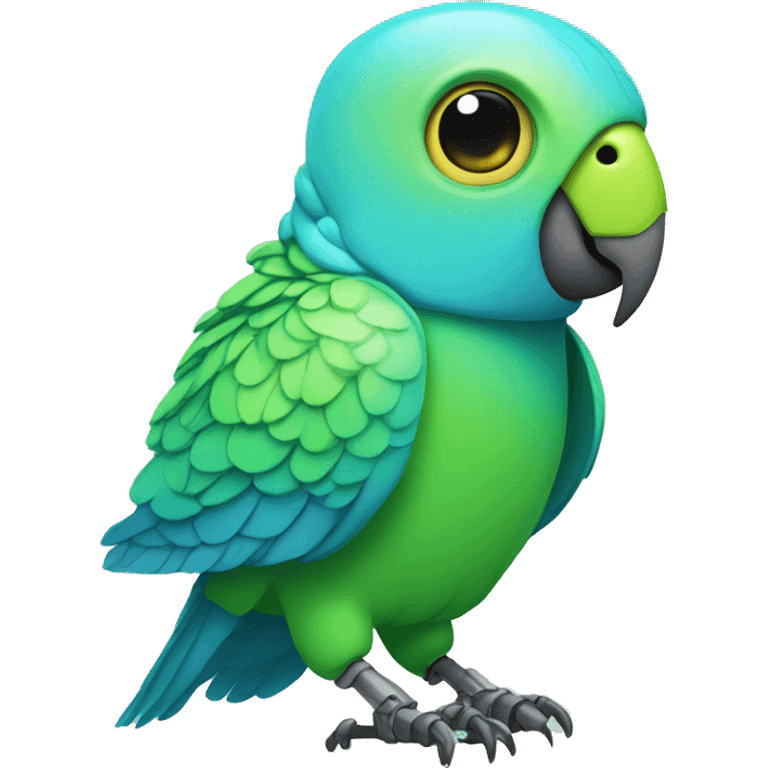 robot parakeet emoji