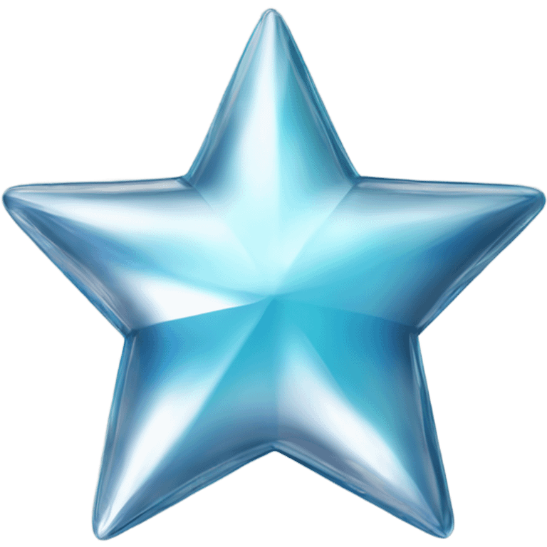 glass chrome four-point star diamond texture round edge  emoji