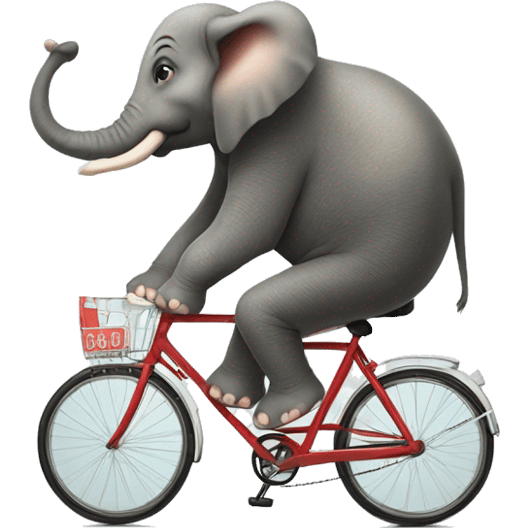 Elephant on a bicicle emoji