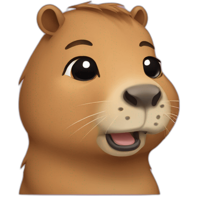 Crying capybara emoji