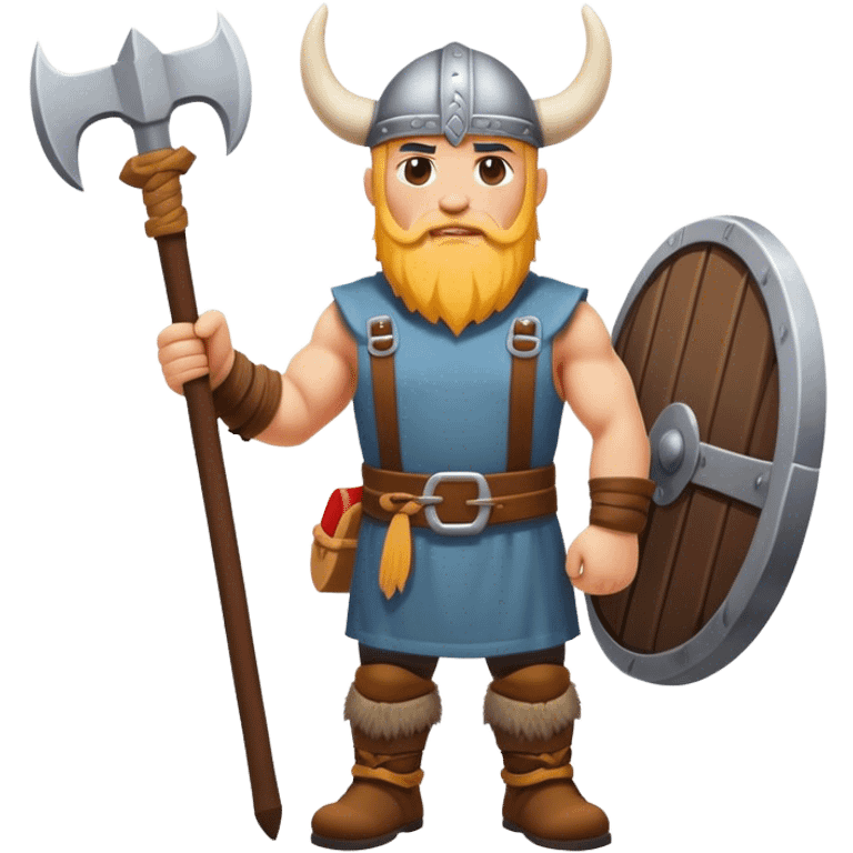 road builder full body as a viking with big kebab emoji