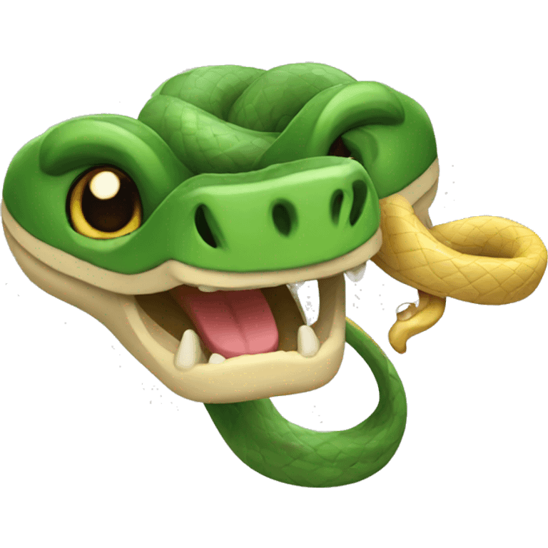 Snake eating emoji