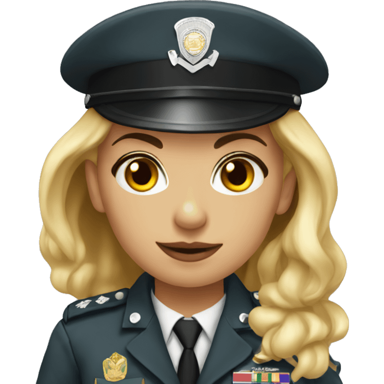 Officer army girl blonde emoji